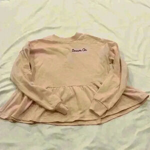 Planet Gold Long Sleeve Crop Top